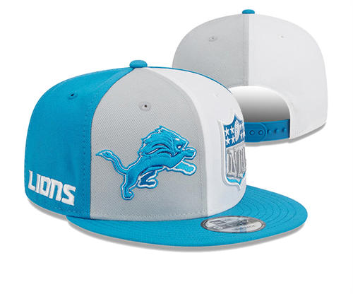 NFL Detroit Lions Blue Gray White multi-coloured Snapback Hat YD2503211 (10)