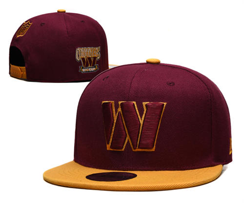 Washington Commanders Burgundy gold Primary Logo Snapback Hat GS2504043 (10)
