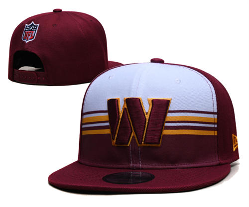 Washington Commanders Burgundy white with strip Snapback Hat GS2504043 (8)
