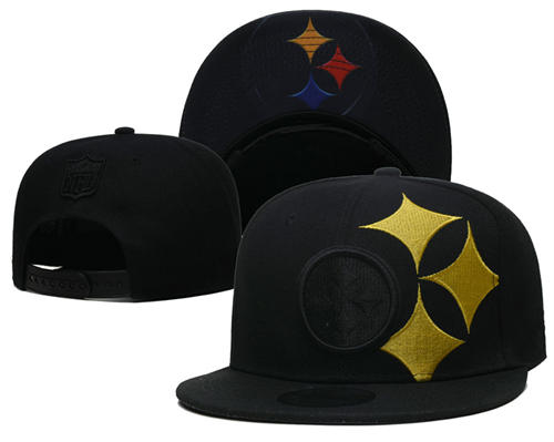 NFL Pittsburgh Steelers black relex logo Snapback Hat YD2503211 (13)