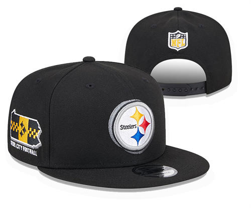 NFL Pittsburgh Steelers Black Steel City Football Snapback Hat YD2503211 (6)