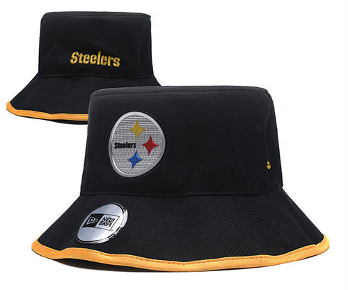 NFL Pittsburgh Steelers Black Bucket Hat YD2503211 (24)