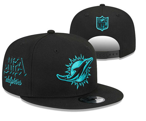 NFL Miami Dolphins black Primary Logo Snapback Hat YD2503211 (11)
