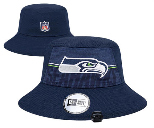 NFL Seattle Seahawks navy relex logo Bucket Hat YD2503211 (4)