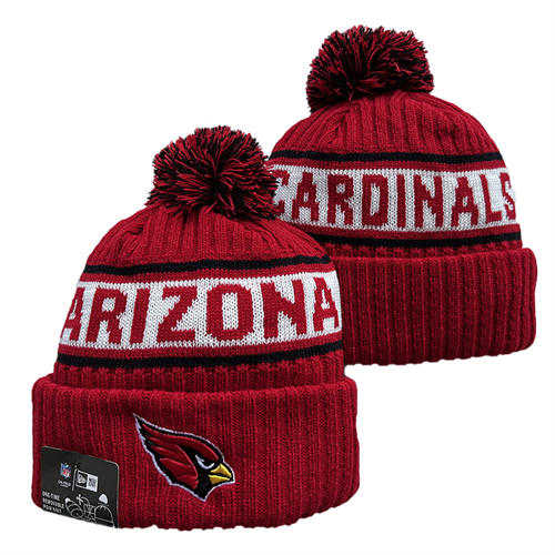 NFL Arizona Cardinals red white with colorful Cuffed Pom embroidered Knit Hat YD2503212 (19)