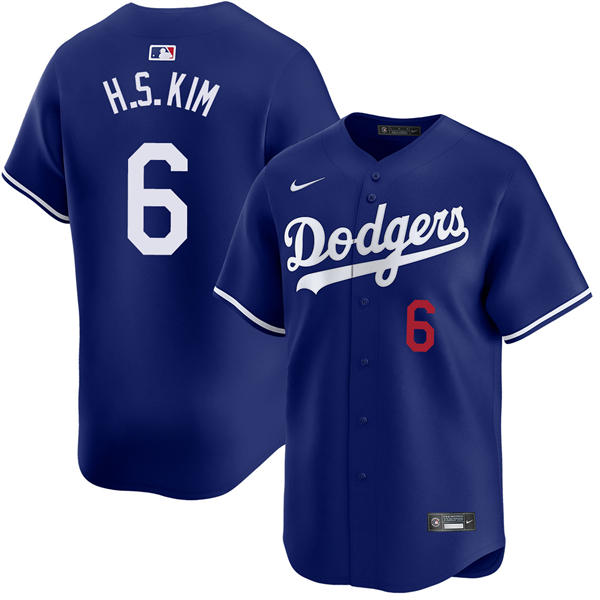 Mens Los Angeles Dodgers #6 Hyeseong Kim Nike Royal Alternate Limited Player Jersey