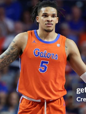 Mens Youth Florida Gators #5 Will Richard 2025 White College Basketball Game Jersey