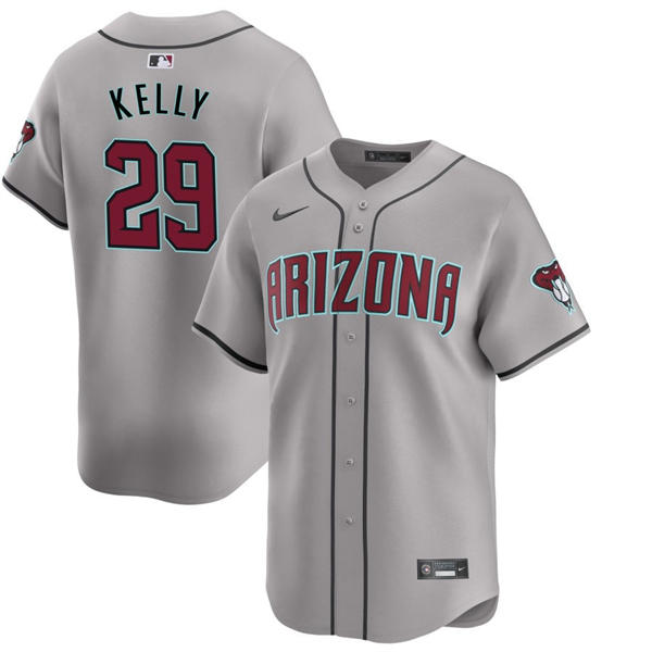 Mens Arizona Diamondbacks #29 Merrill Kelly Nike Gray Road Limited Jersey
