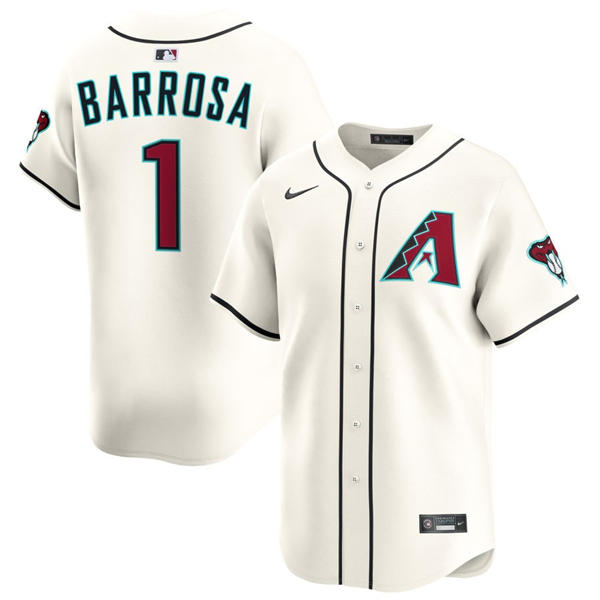 Mens Arizona Diamondbacks #1 Jorge Barrosa Nike Home Cream Limited Jersey