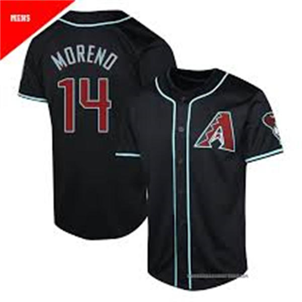 Mens Arizona Diamondbacks #14 Gabriel Moreno Nike Black Alternate Limited Jersey