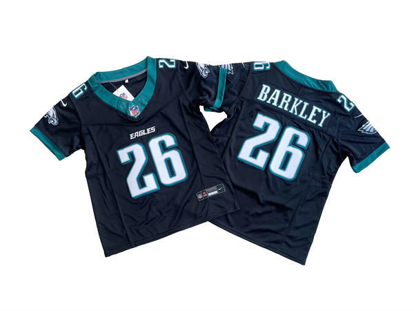 Youth Philadelphia Eagles #26 Saquon Barkley Nike Black Vapor Limited Player Jersey