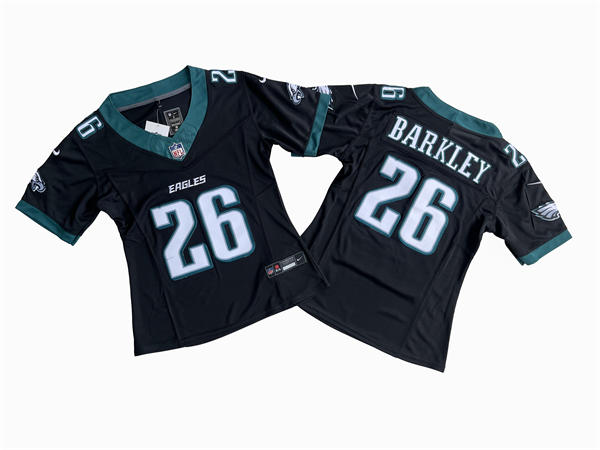 Women's Philadelphia Eagles #26 Saquon Barkley Nike Black Vapor Limited Player Jersey