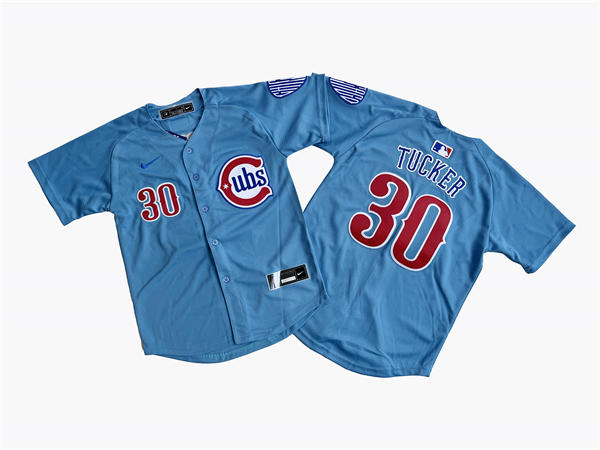 Youth Chicago Cubs #30 Kyle Tucker Nike Blue Alternate Limited Jersey