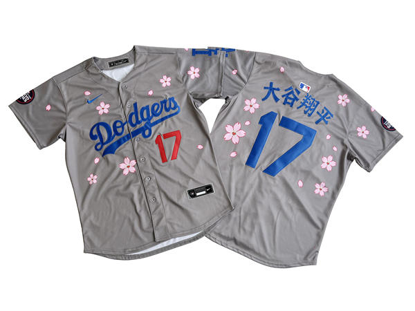 Mens Los Angeles Dodgers #17 Shohei Ohtani Japan Name Nike 2025 MLB World Tour Tokyo Series Gray Limited Jersey