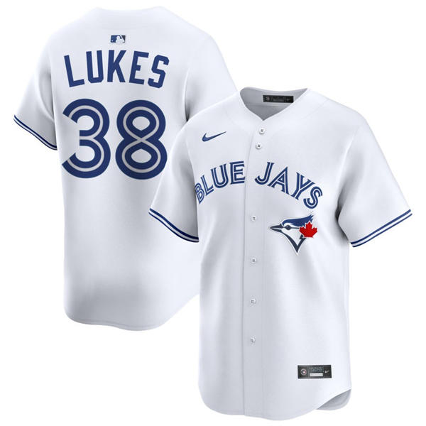 Mens Toronto Blue Jays #38 Nathan Lukes Nike White Home Limited Player Jersey
