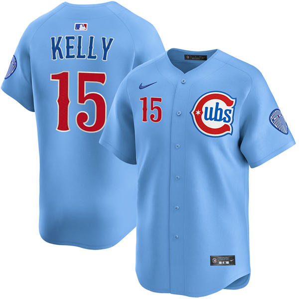 Mens Chicago Cubs #15 Carson Kelly Nike Blue Alternate Limited Jersey