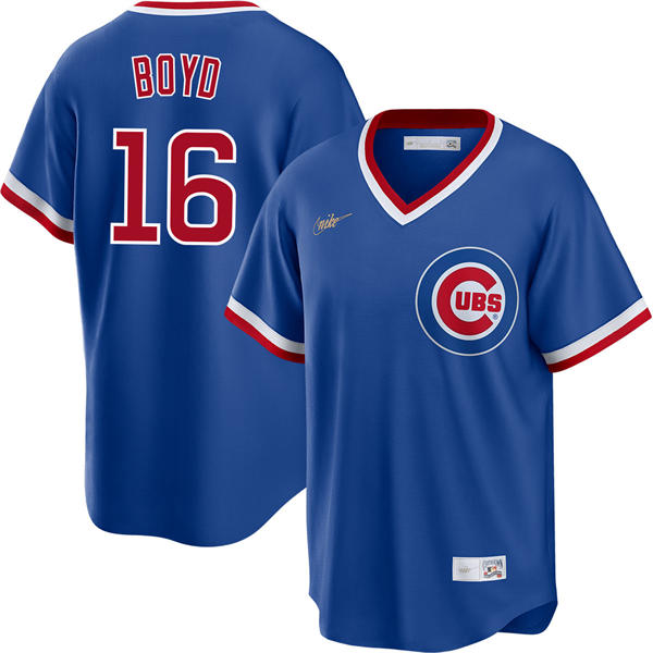Mens Chicago Cubs #16 Matthew Boyd Nike Royal Pullover Cooperstown Jersey