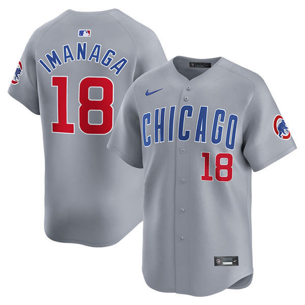 Youth Chicago Cubs #18 Shota Imanaga Nike Gray Road Limited Player Jersey