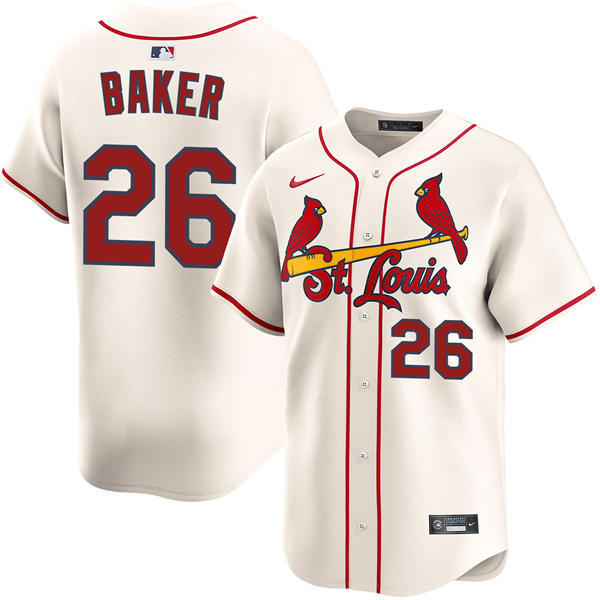 Men's St. Louis Cardinals #26 Luken Baker Nike Cream Alternate Limited Jersey
