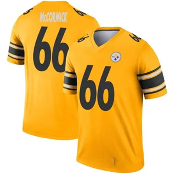 Men's Pittsburgh Steelers #66 Mason McCormick Nike Gold Inverted Vapor Limited Jersey
