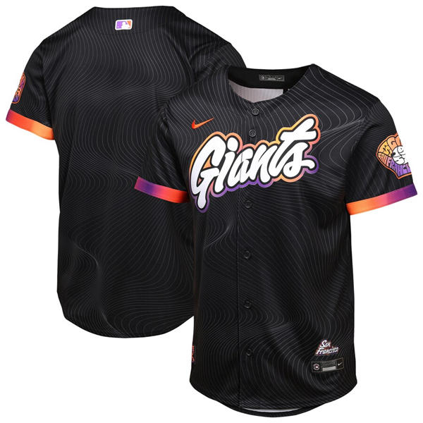 Youth San Francisco Giants Blank Nike Anthracite 2025 City Connect Limited Team Jersey