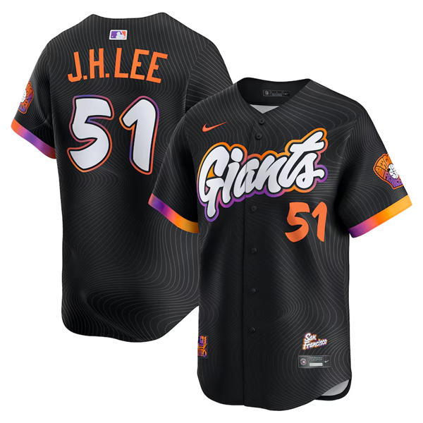 Youth San Francisco Giants #51 Jung-hoo Lee Nike Anthracite 2025 City Connect Limited Player Jersey