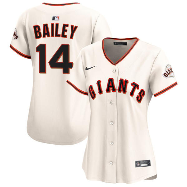 Womens San Francisco Giants #14 Patrick Bailey Cream Alternate Limited Player Jersey