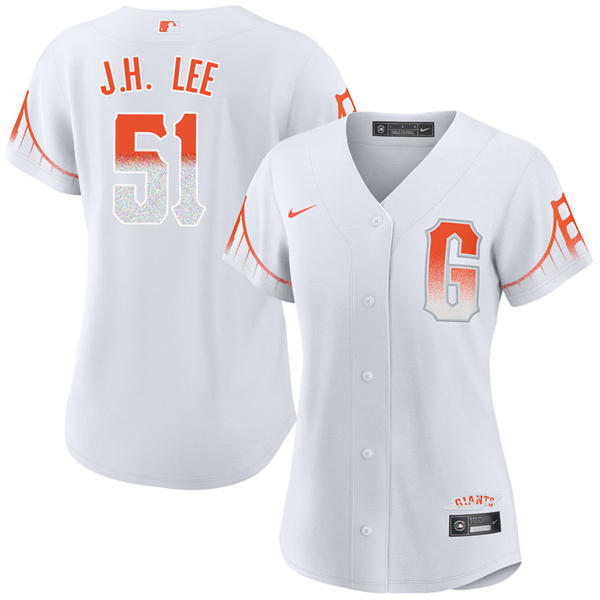 Womens San Francisco Giants #51 Jung-hoo Lee White City Connect Limited Jersey