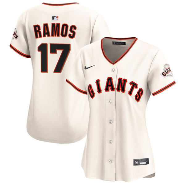 Womens San Francisco Giants #17 Heliot Ramos Nike Cream Alternate Limited Player Jersey