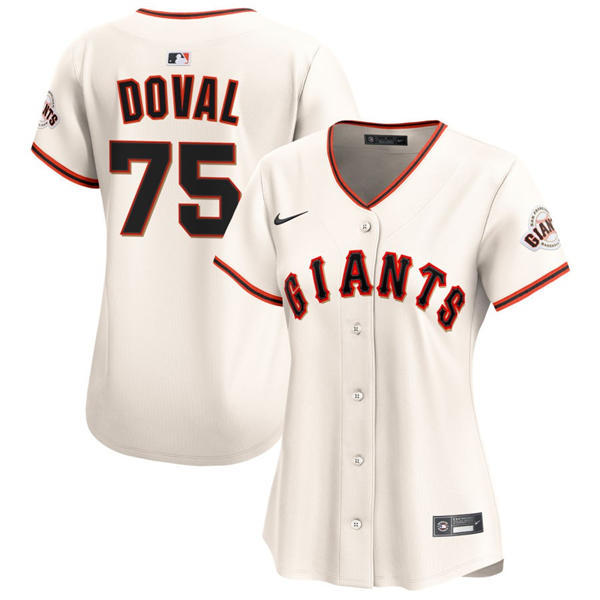 Womens San Francisco Giants #75 Camilo Doval Cream Alternate Limited Player Jersey