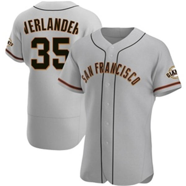 Mens San Francisco Giants #35 Justin Verlander Nike Gray Road Limited Jersey