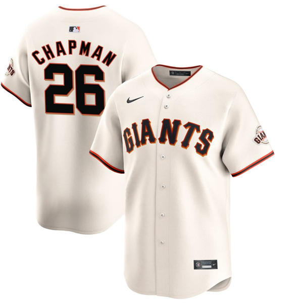 Mens San Francisco Giants #26 Matt ChapmanNike Cream Home Limited Player Jersey