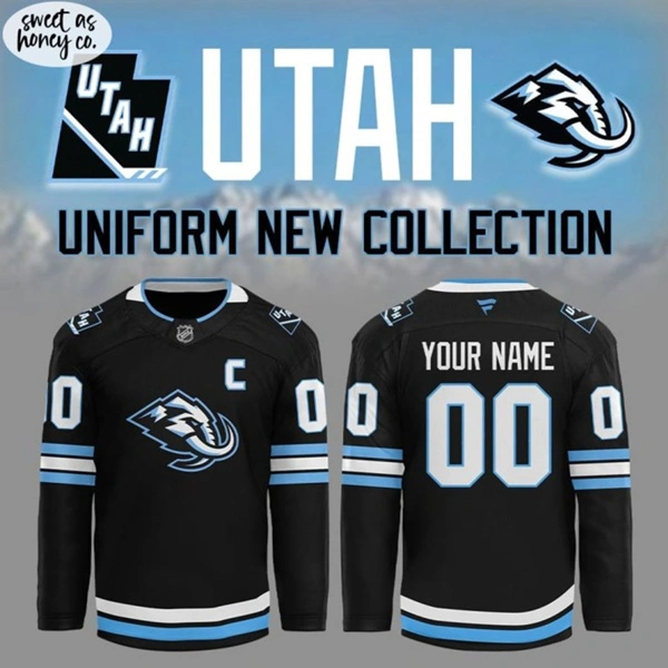 Mens Youth Utah Mammoth Custom Fanatics 2025 Home Black Jersey