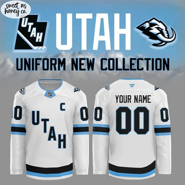 Mens Youth Utah Mammoth Custom Fanatics 2025 Away White Jersey