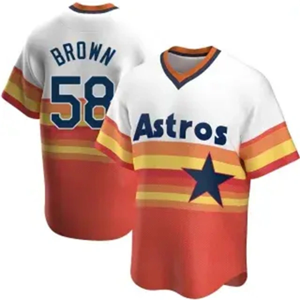Women's Houston Astros #58 Hunter Brown Nike White Home Cooperstown Collection Player Jersey