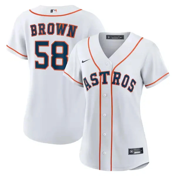 Womens Houston Astros #58 Hunter Brown Nike Home White Limited Player Jersey