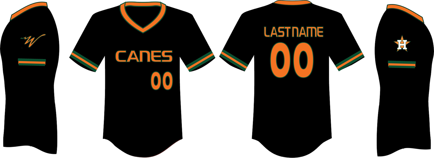 Miami Hurricanes Custom Black Pullover Canes Throwback Baseball Jersey