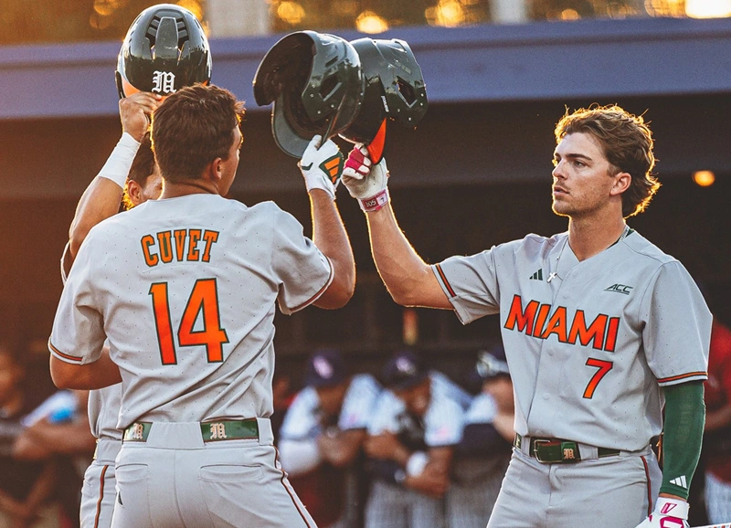 Miami Hurricanes Custom 2025 Gray Baseball Game Jersey