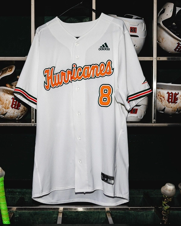 Miami Hurricanes #8 Ryan Braun Adidas 2021 White Hurricanes Baseball Jersey