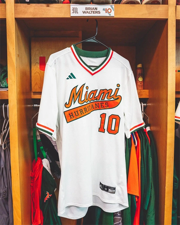 Miami Hurricanes #10 Brian Walters 2025 White Pullover Baseball Jersey