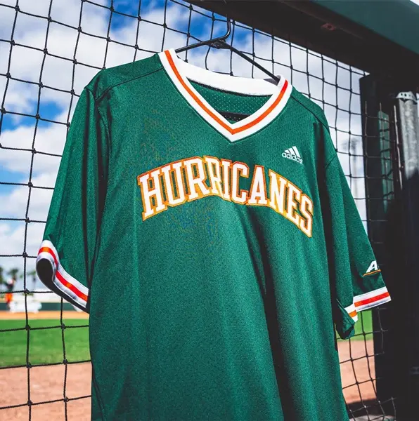 Miami Hurricanes Blank 2025 Green Hurricanes Pullover Baseball Jersey