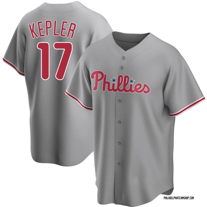 Mens Philadelphia Phillies #17 Max Kepler Nike Gray Road Vapor Limited Jersey