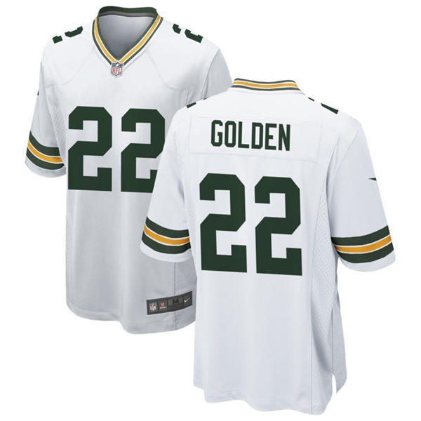 Youth Green Bay Packers #22 Matthew Golden Nike White Limited Jersey
