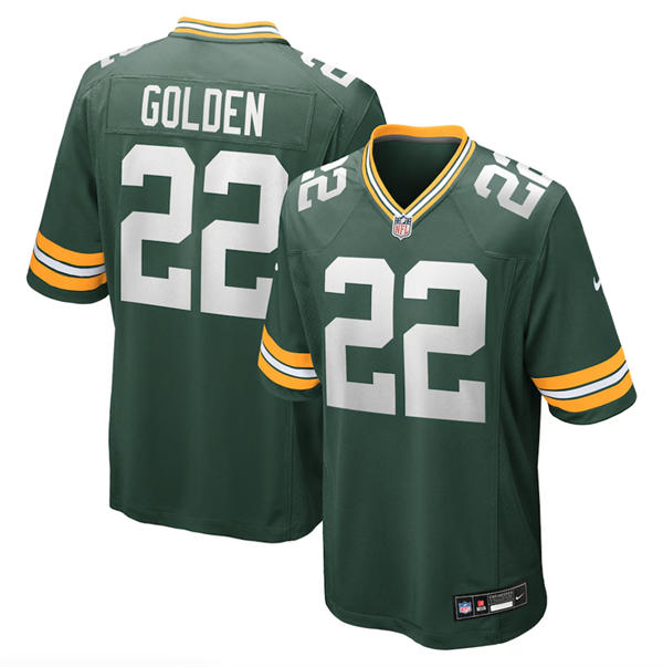 Youth Green Bay Packers #22 Matthew Golden Nike Green Limited Jersey