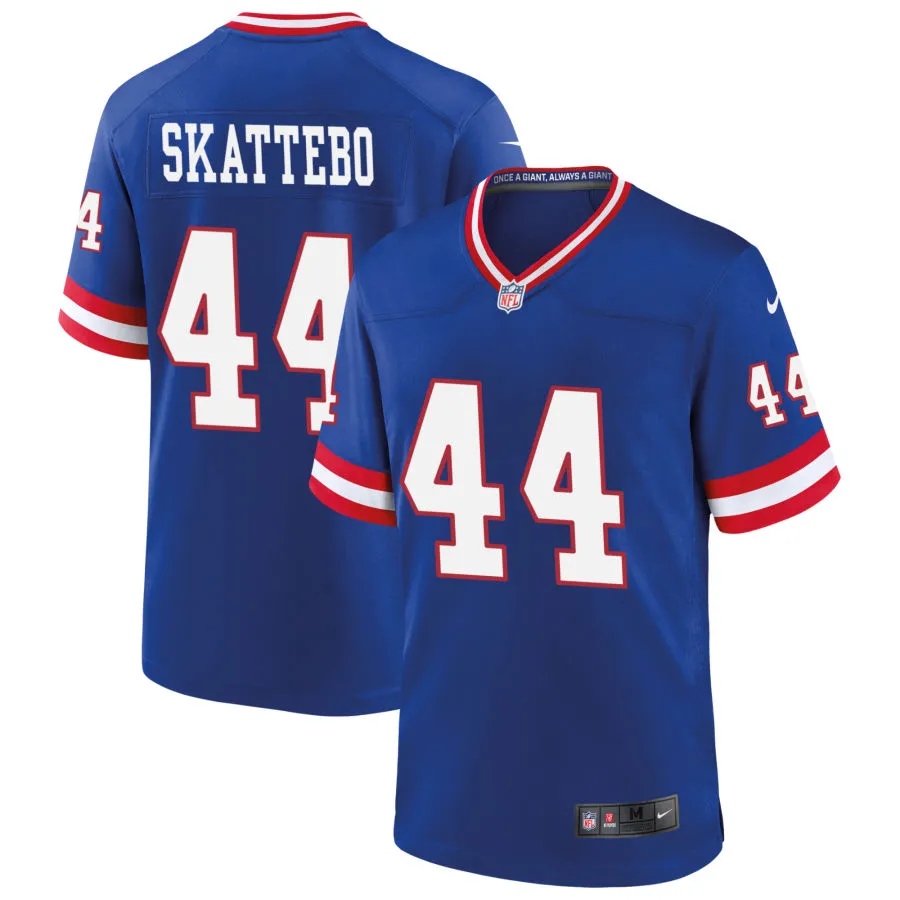 Men's New York Giants #44 Cam Skattebo Nike Royal Classic Limited Jersey