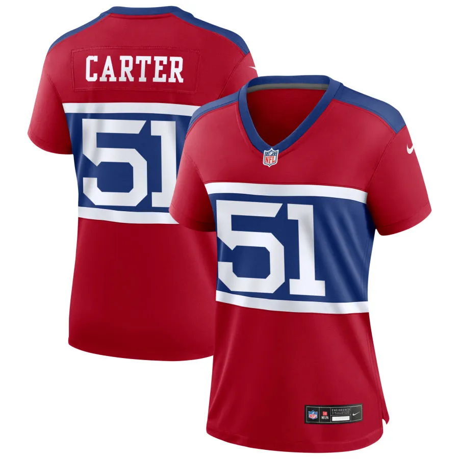 Women's  New York Giants #51 Abdul Carter Century Red 100TH Season Commemorative Jersey