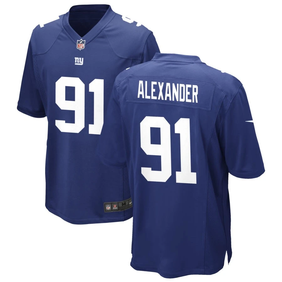 Youth New York Giants #91 Darius Alexander Nike Royal Limited Jersey