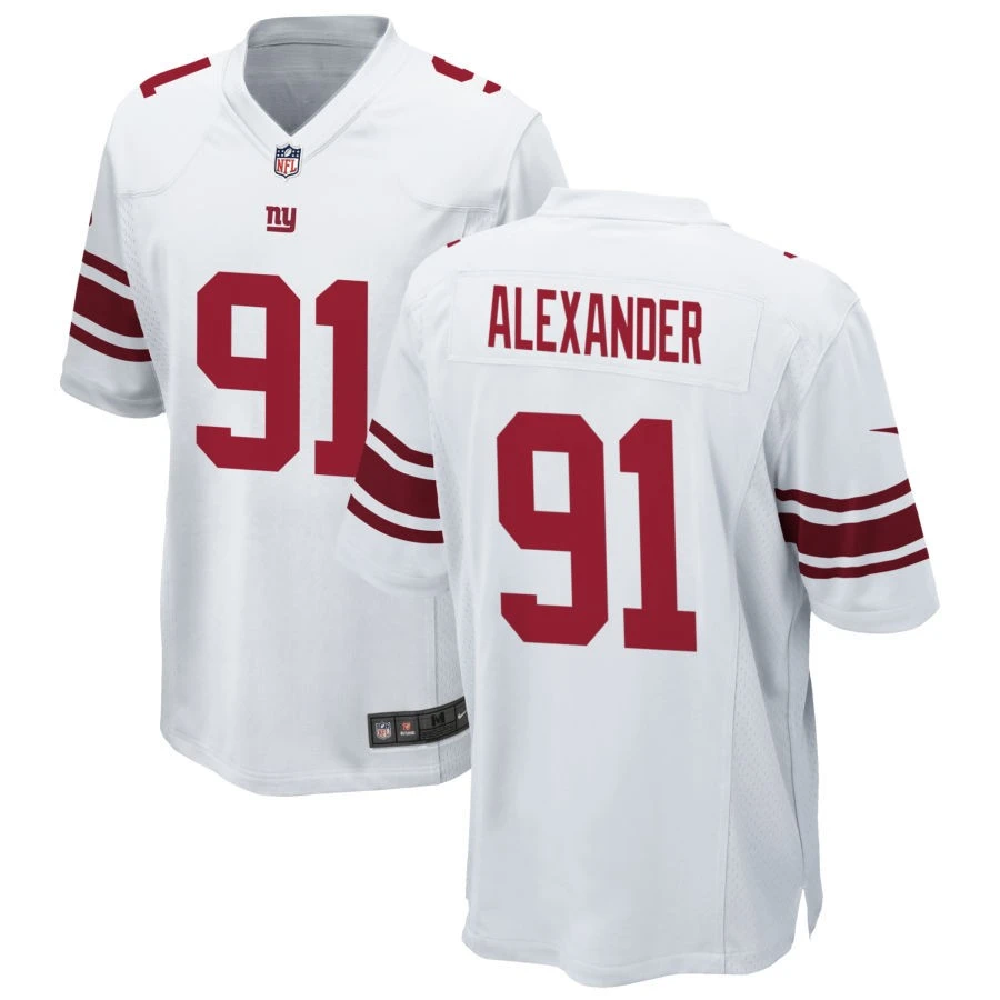 Youth New York Giants #91 Darius Alexander Nike White Limited Jersey