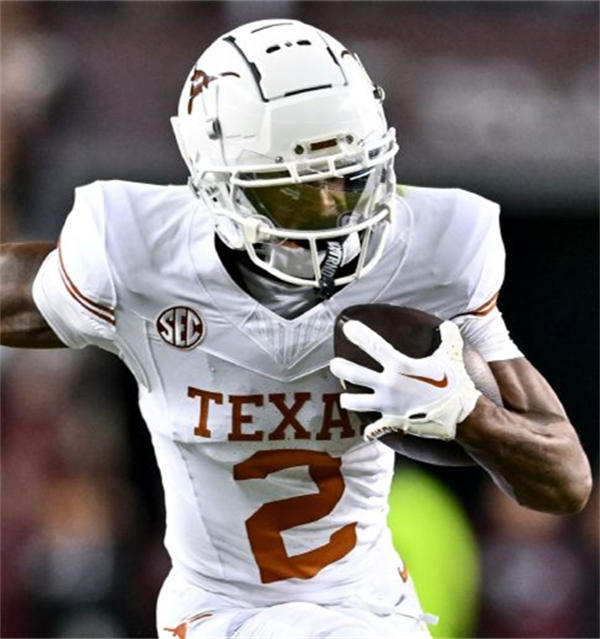 Mens Texas Longhorns #2 Matthew Golden 2024 SEC White College Football Game Jersey