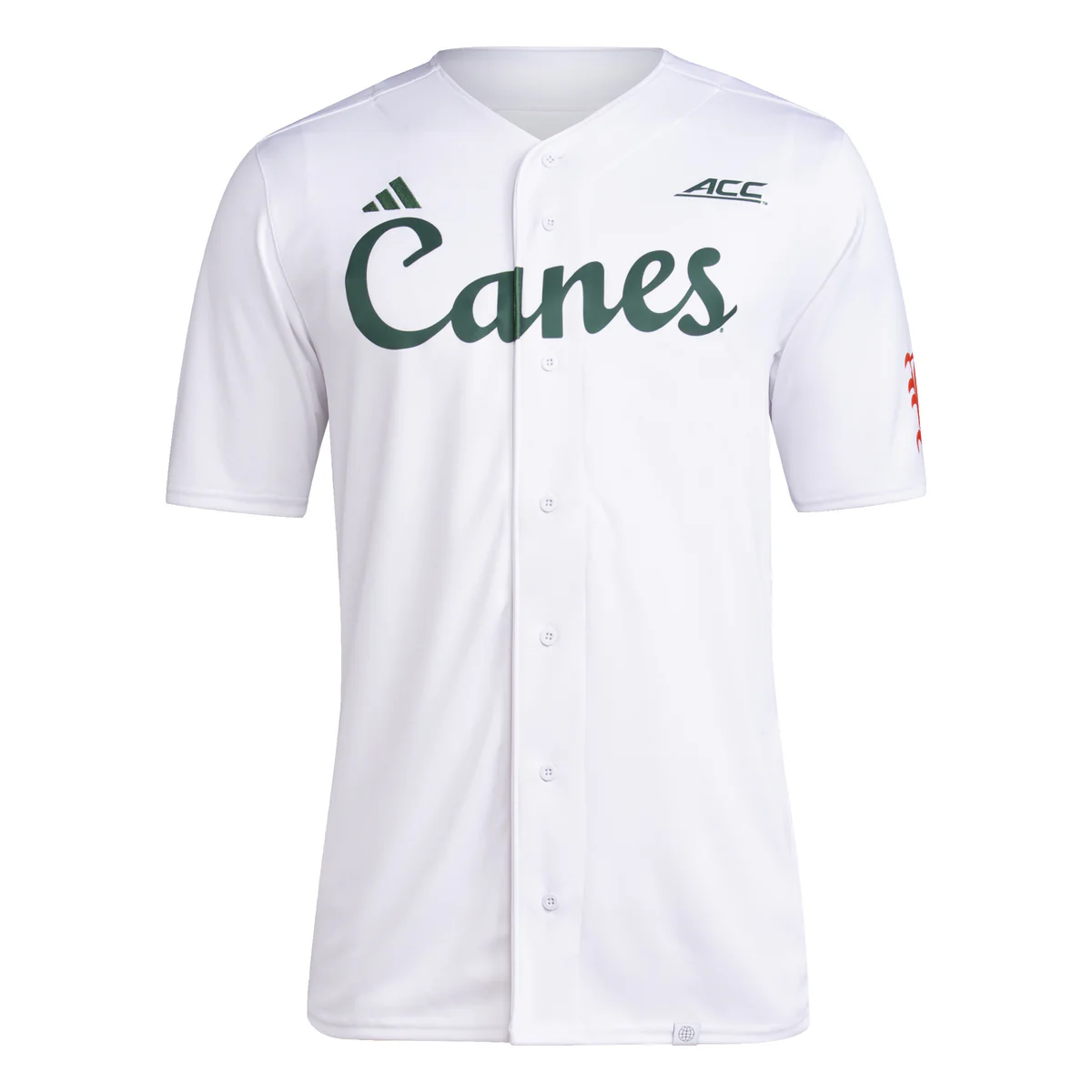 Miami Hurricanes Blank 2025 Full White Canes Baseball Game Jersey